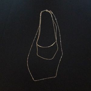 Delicate multi strand necklace.